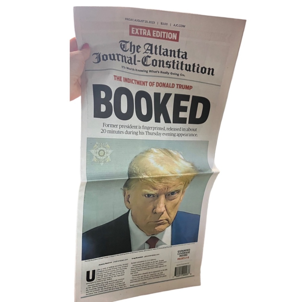 Donald Trump Mugshot Newspaper The Atlanta Journal Constitution AJC